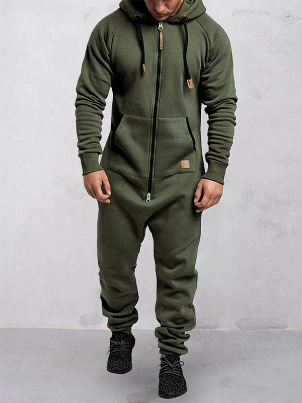 VAAGOON Mono con Capucha de Forro Polar con Cremallera