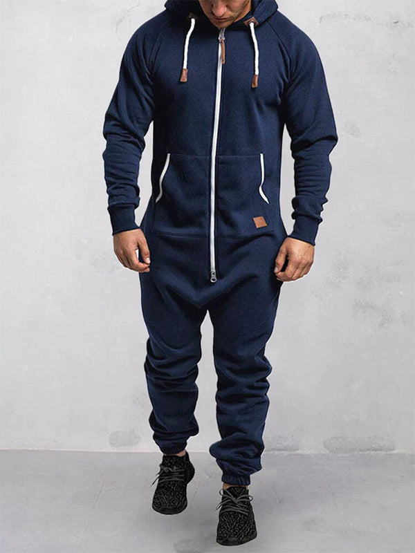 VAAGOON Mono con Capucha de Forro Polar con Cremallera